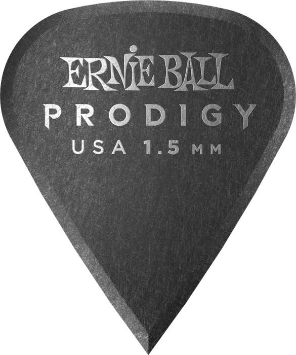 Ernie Ball Black Sharp Prodigy Pick, 1.5mm, 6-Pack