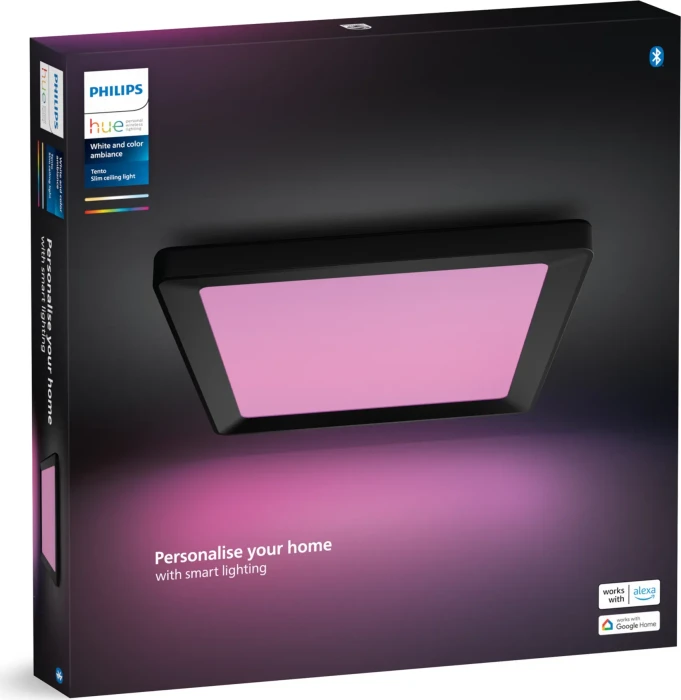 Philips Hue White and Color Ambiance Tento LED-Panel eckig 29.5x29.5cm schwarz