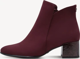 Tamaris Essentials Leder Stiefelette burgundy comb (Damen)