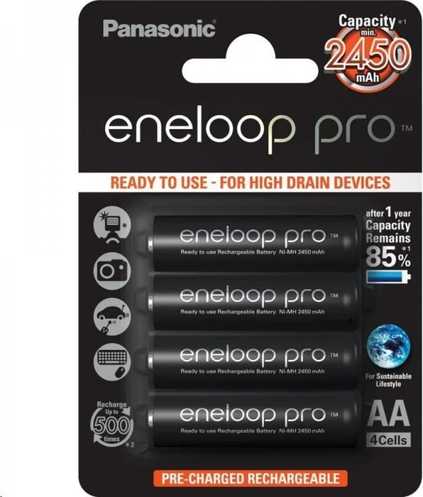 Panasonic eneloop pro (Gen 3) Mignon AA NiMH 2500mAh, 4er-Pack