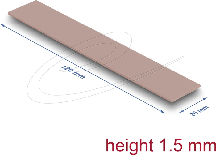DeLOCK M.2 Non-Silicone Wärmeleitpad 120x20x1.5mm, 1 Stück