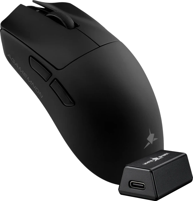 White Shark Agamemnon 8KHz Wireless Gaming Mouse, schwarz, USB/Bluetooth