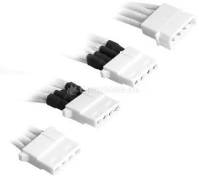 BitFenix Alchemy 4-Pin Molex Verlängerung 45cm, sleeved weiß/weiß (BFA-MSC-MM45WW-RP)