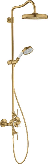 Hansgrohe Axor Montreux Showerpipe mit Thermostat und Kopfbrause 240 1jet brushed gold optic