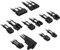Kolink Core Pro Braided Cable Extension Kit 12V-2x6, Typ 2, Sense-Pins an der Unterseite, Jet Black/Brilliant White Vorschaubild