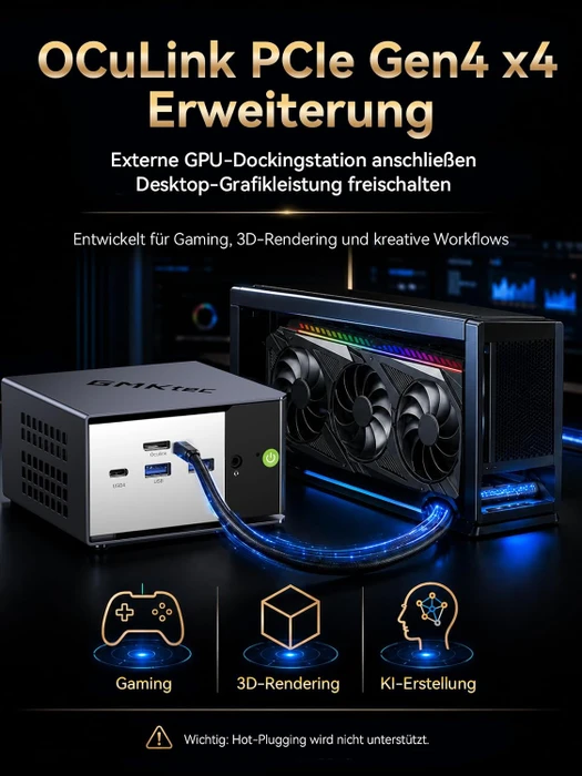 GMKtec EVO-X1 Pro, Ryzen AI 9 HX 470, 64GB RAM, 1TB SSD
