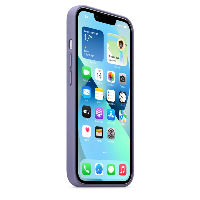 Apple Leder Case mit MagSafe für iPhone 13 Wisteria