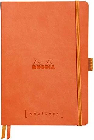 Rhodia Boutique goalbook, A5, kariert, Softcover, tangerine rot, 120 Blatt