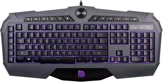 Tt esports Challenger Prime Carbon Edition Gaming Keyboard, USB, DE
