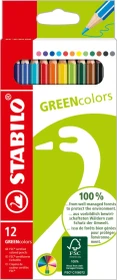 STABILO GREENcolors Buntstift sortiert, Kartonetui, 12er-Set