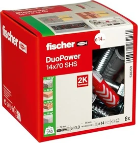 fischer DuoPower 14x70 S Schrauben/Dübel-Sortiment, 8 Stück