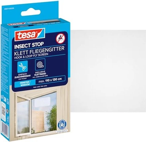 tesa Insect Stop Standard Fliegengitter 110x130cm weiß