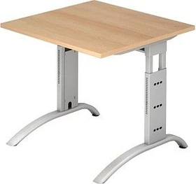 Hammerbacher Ergonomic Plus F-Serie FS08/3 Schreibtisch 80x80cm Ahorn/silber