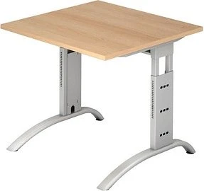 Hammerbacher Ergonomic Plus F-Serie FS08/3 Schreibtisch 80x80cm Ahorn/silber