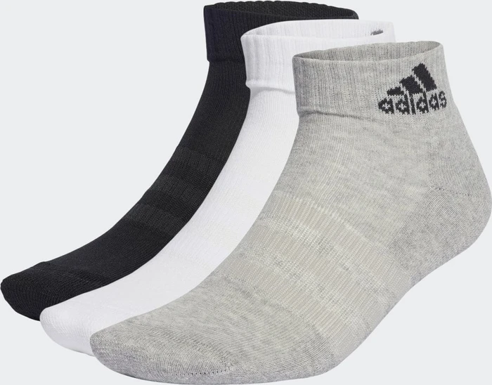 adidas Cushioned Ankle Socken medium grey heather/white/black, 3 Paare