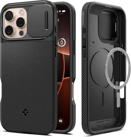 Spigen Optik Armor (MagFit) für Apple iPhone 16 Pro Max schwarz