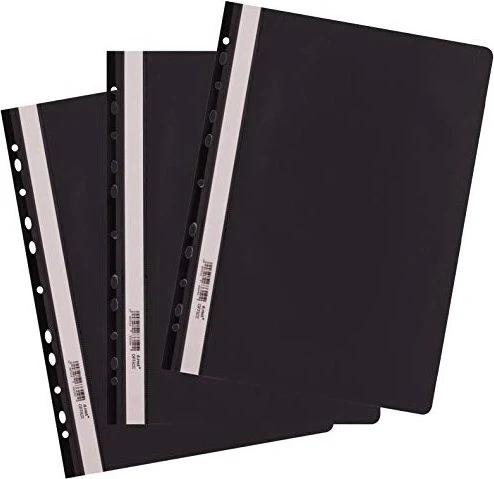 D.RECT Schnellhefter gelocht, A4, schwarz, 25er-Pack