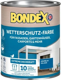 Bondex Wetterschutz-Farbe deckend außen azurblau (RAL5009), 750ml