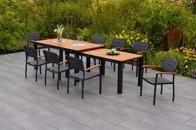 Merxx Paxos Gartenmöbel-Set grau/braun, 10-tlg.