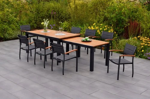 Merxx Paxos Gartenmöbel-Set grau/braun, 10-tlg.