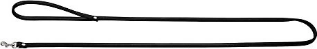 Hunter Nappaleder Petit Führleine für kleine Hunde, Leder, Nappaleder, weich, Handschlaufe, Breite 0.8cm, Lähnge 140cm, schwarz