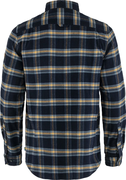 Fjällräven Övik Heavy Flannel Hemd langarm dark navy/buckwheat brown (Herren)