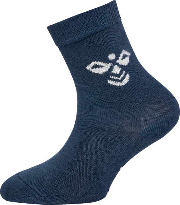 hummel Sutton Socken black/grey melange/blue nights, 3 Paare (Junior)