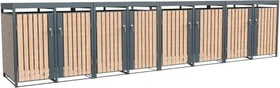 Westmann Planta Mülltonnenbox 8x 240l holzoptik/anthrazit