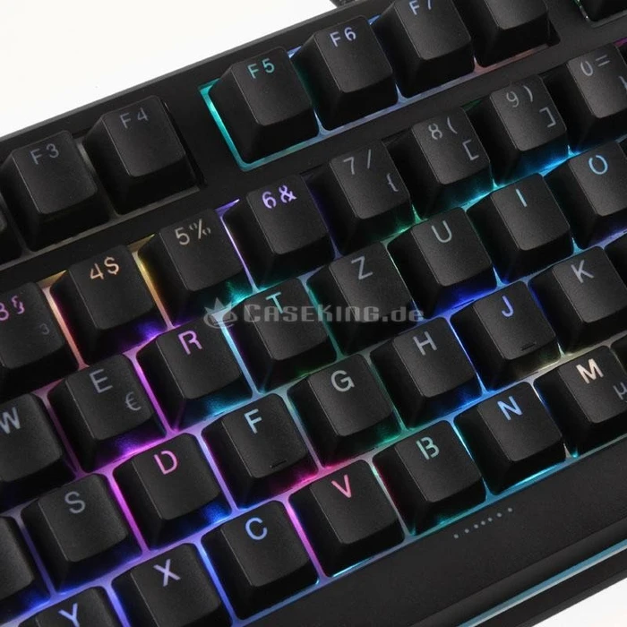 Ducky One TKL PBT schwarz, LEDs RGB, MX RGB BROWN, USB, DE