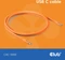 Club 3D USB4 Kabel, 20Gb/s, 240W PD EPR, USB-C Stecker auf USB-C Stecker, 2m, orange Vorschaubild