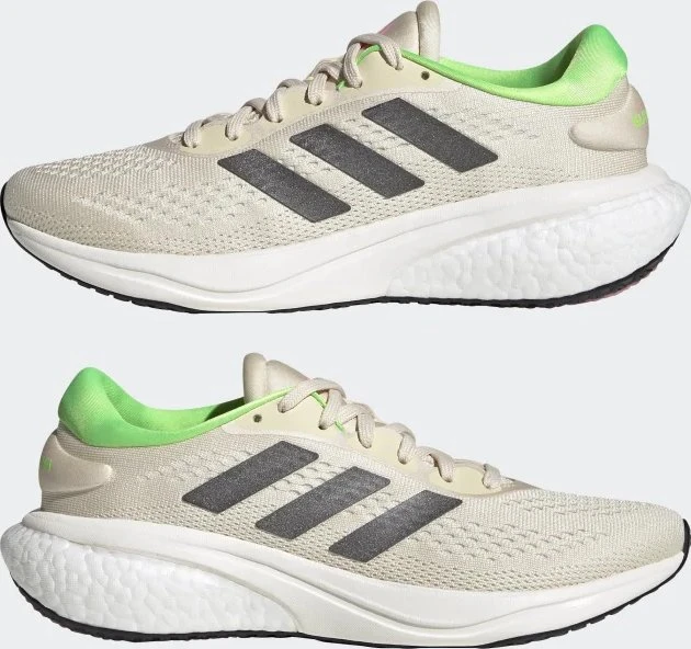 adidas Supernova 2 ecru tint/night metallic/solar green (Damen)