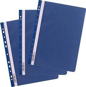 D.RECT Schnellhefter gelocht, A4, blau, 25er-Pack