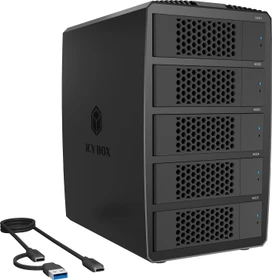 RaidSonic Icy Box IB-RD3705-CU3, Heart RAID 3705, 5x 2.5"/3.5", USB-C 3.0