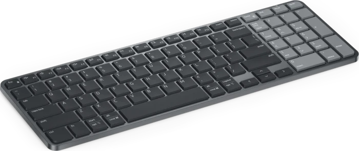 Dell Pro 7 Rechargeable Compact Wireless Keyboard, grau, USB/Bluetooth, DE