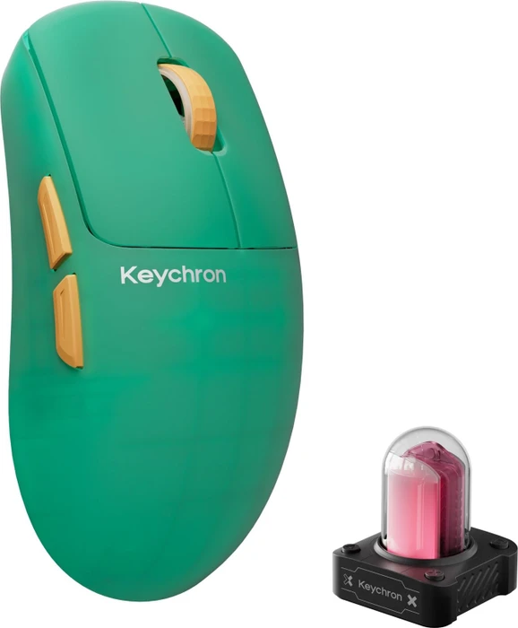 Keychron G6 HE 8K UltraLight Wireless Mouse, Frosted Mint, USB/Bluetooth