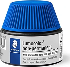 Staedtler Lumocolor 487 15 Non-Permanentmarker Nachfüllstation 20ml, blau