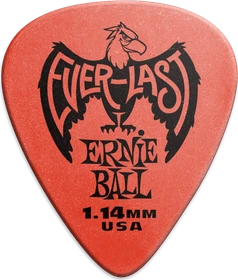 Ernie Ball Red Everlast Pick, 1.14mm, 12-Pack