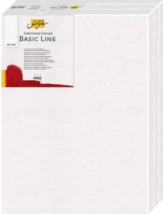 Kreul SOLO GOYA Stretched Canvas Basic Line, 380g/m², 0.3m x 40cm, 3 Stück