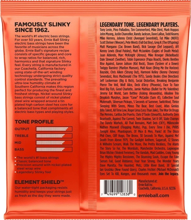 Ernie Ball Nickel Wound Bass Slinky 6-String Long Scale
