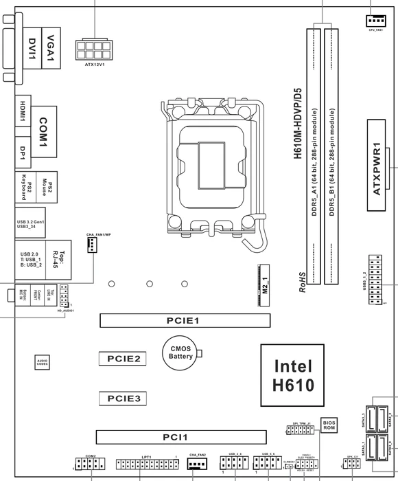 ASRock H610M-HDVP/D5 (Intel 1700)