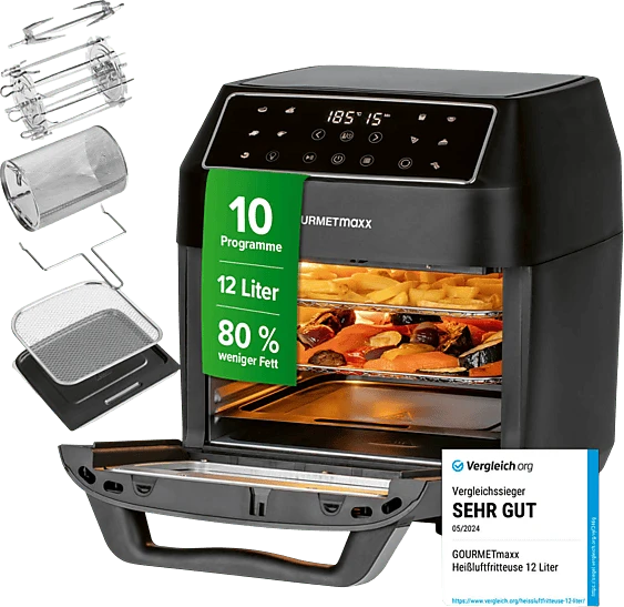 Gourmetmaxx 12l Heißluftfritteuse digital