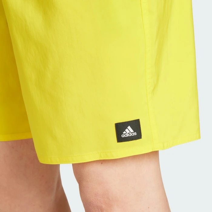adidas Solid CLX Classic-Length Badeshorts gelb/schwarz (Herren)