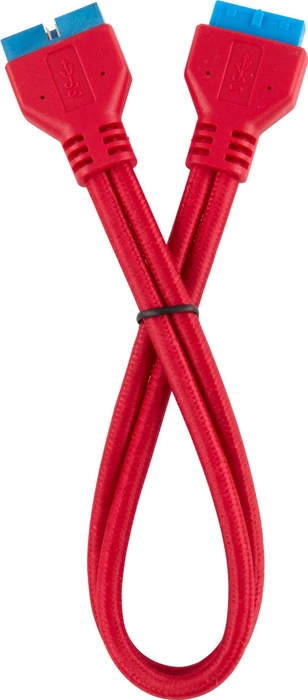 Corsair Frontpanel Verlängerung 30cm, sleeved, rot