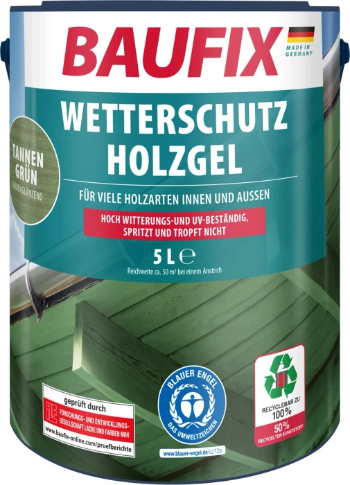Baufix Wetterschutz Holzgel tannengrün, 5l