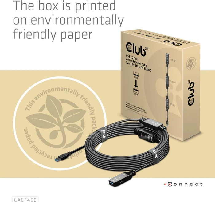 Club 3D USB 3.0 aktives Verlängerungskabel A/A, 15m
