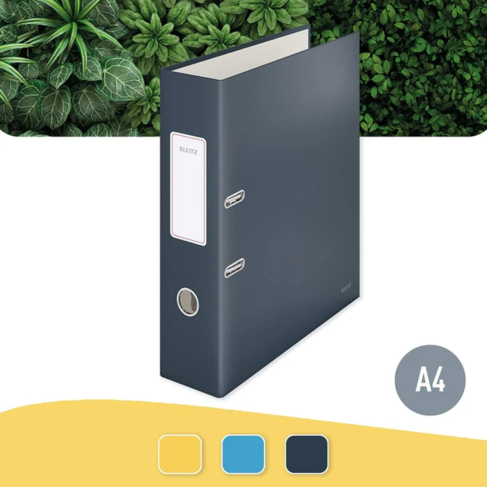 Leitz Qualitäts Ordner 2-Ring 180° Cosy Soft-Touch, 80mm, A4, grau