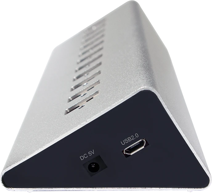LogiLink Aluminium USB-Hub, 11x USB-A 2.0, USB 2.0 Micro-B [Buchse]