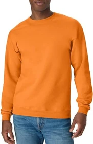 Hanes EcoSmart Fleece Sweatshirt safety orange