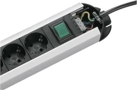 Bachmann Primo, 3-fach, Schalter, 1.7m, schwarz/silber