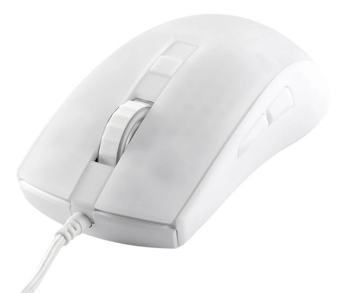 Deltaco WM87 RGB Ultralight Gaming Mouse weiß/transluzent, USB